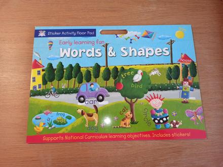 Early learning fun words & shapes sticker activity, 