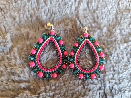 Handmade šité náušnice, 