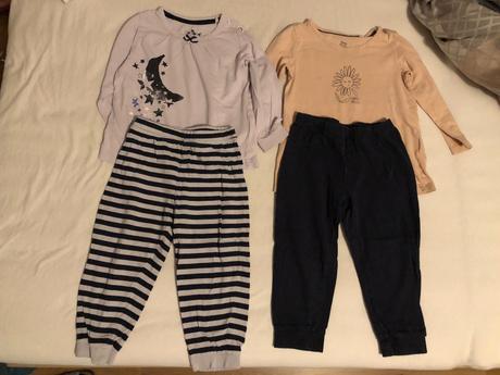 Balíček 86 - tričká, body, legíny, mikiny, pyžamká, 86–98