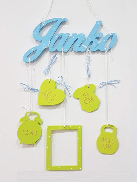 Meno na zavesenie s údajmi a fotorámikom, 