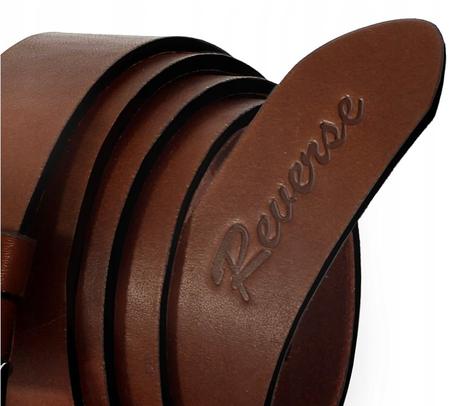 Pánsky kožený opasok reverse hnedý, 