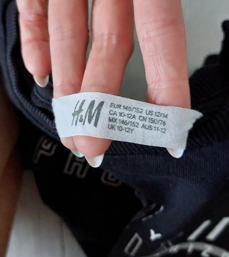 Dievčenská crop mikina, h&m,146