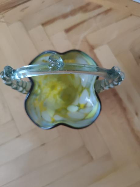 Hutné sklo - košík, 