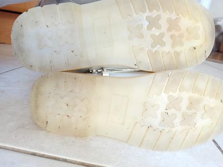 Biele štýlové dierkované členkové čižmy, 34