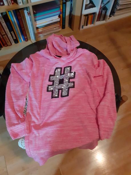 Bledoruzova dievcenska mikina, 164