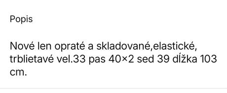 Dámske džínsy, xl