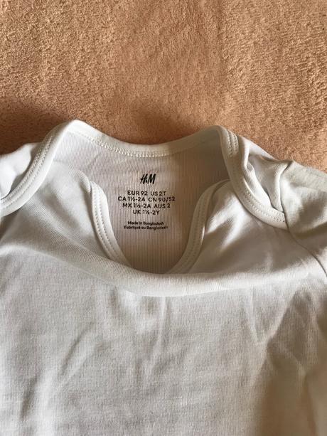 Body krátky a dlhý rukáv, h&m,92