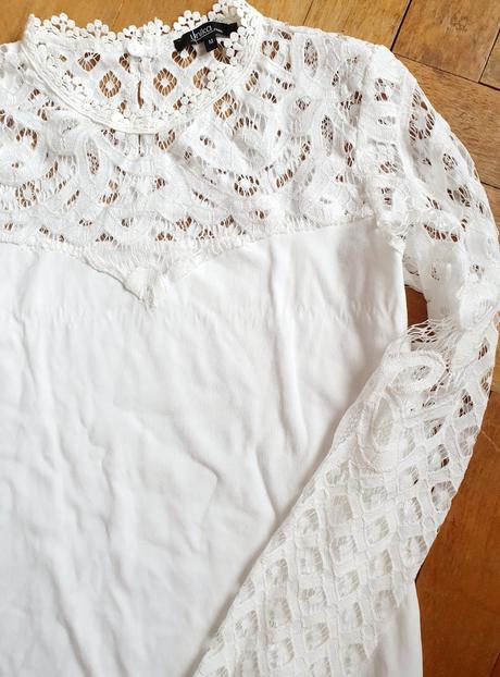 Dievčenské tričko s čipkou, 164