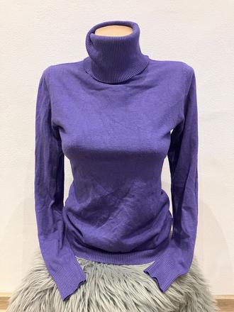 Dámsky fialový rolák, tu,m