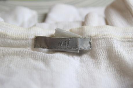 Biely kardigan, h&m, m