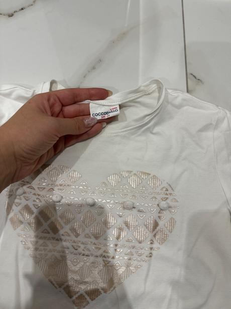 Dievčenské tričko biele, coccodrillo,146