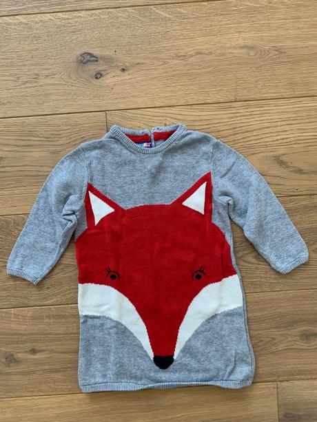 Svetrové šaty s líškou, lupilu,74