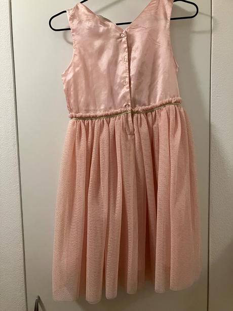 Ruzove saty, h&m,140