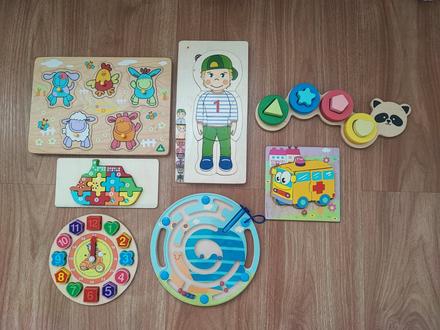 Drevené hračky, vkladacky,