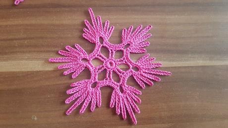 Háčkované vločky - set 11 ks (výpredaj),