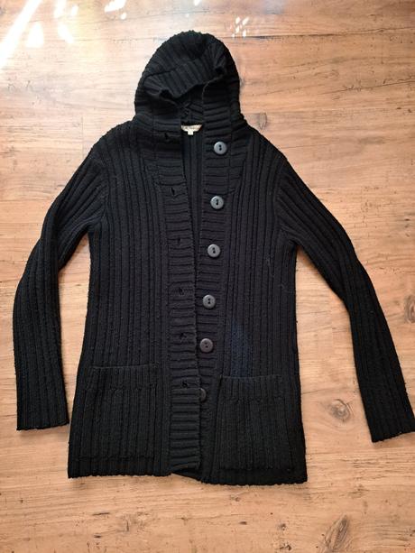 Čierny dlhy sveter, xl