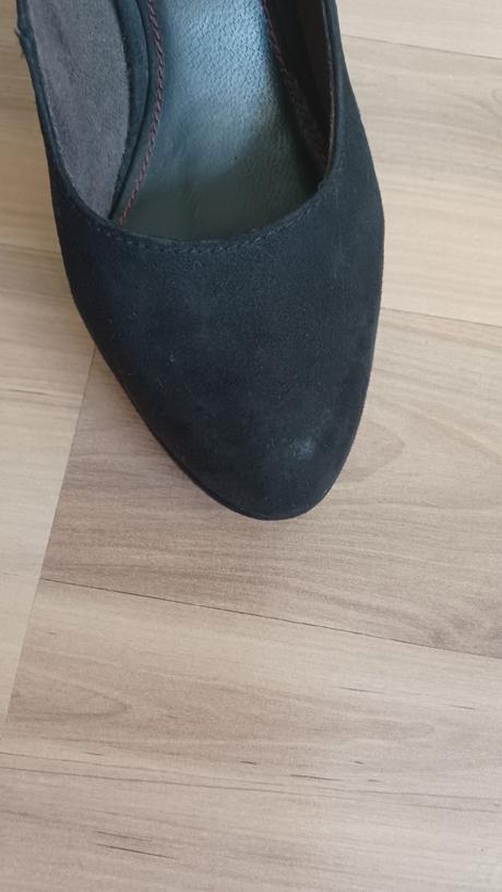 Čierne semišové lodičky, s.oliver,37