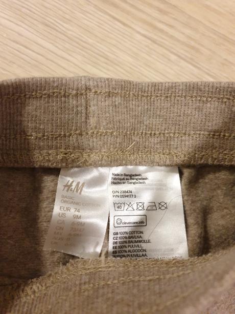 Tepláky, h&m,74