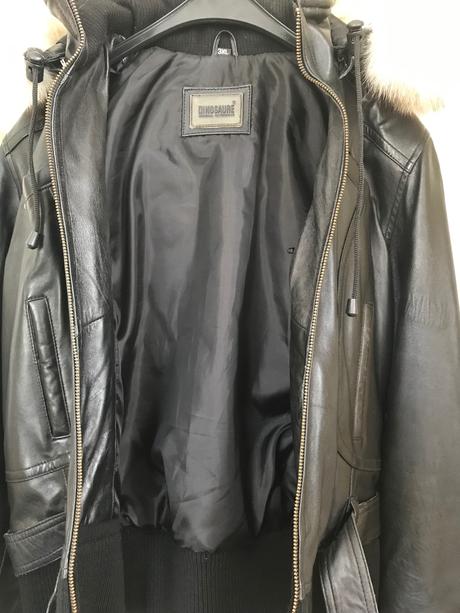 Čierna biker kožená bunda, 40