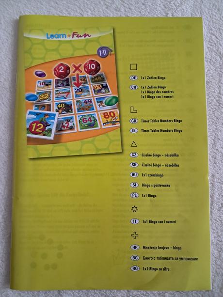 Bingo hra precvicovanie malej a velkej nasobilky, 