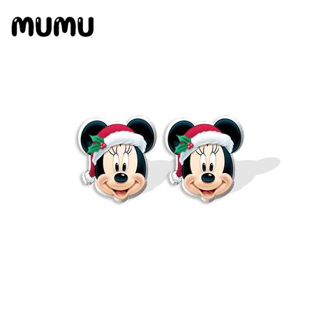Náušnice minnie/mickey vianoce, 