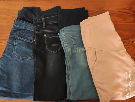 Tehotenské rifle a tepláky m/l, l