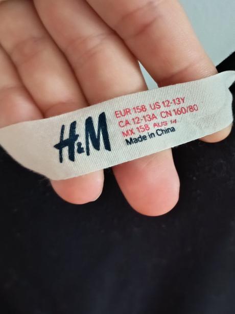 Čierne šatky h&m, h&m,158