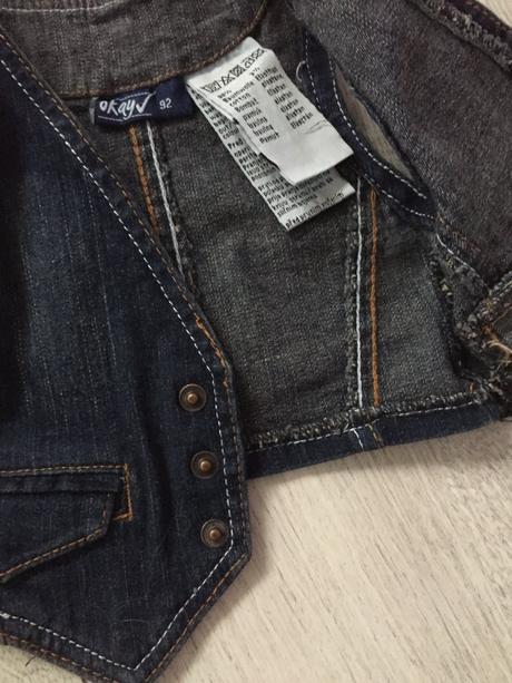 Dievcenska riflova vesta 18-24 mesiacov, okay,92