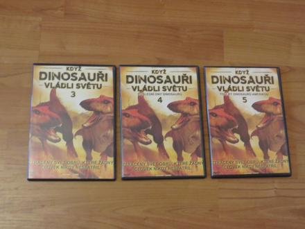 3 x dvd - keď dinosauri vládli svetu - časť 3,4,5, 