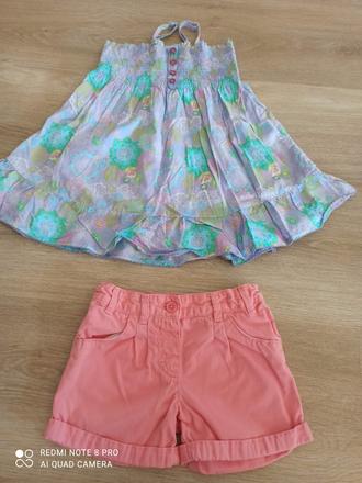 Šaty + kraťasy pre dievcatko, okay,98