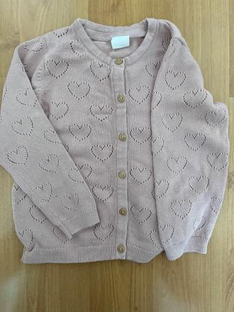 Sveter so srdieckami, h&m,80