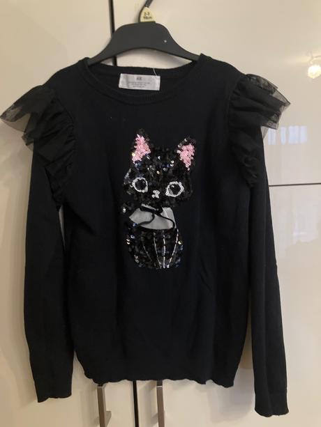 Pulóver s flitrami, h&m,128
