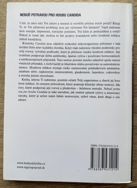 Kniha nebuď potravou pro houbu candida,