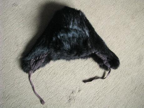 Tmavohnedá detská čiapka z kožušiny, 50