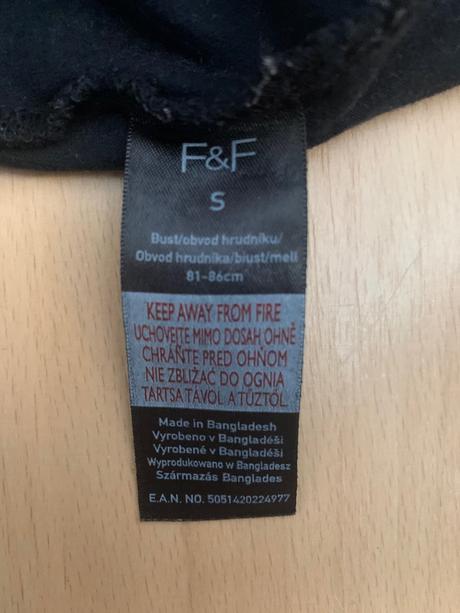 Čierne elegantne tricko, f&f,s