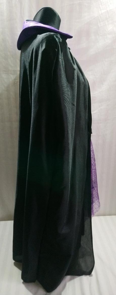 4-dielny kostým bosorka šaty plášť maska klobú s/l, 