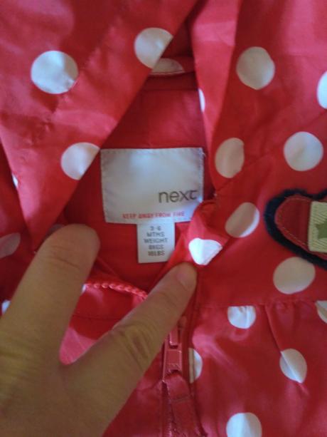 Bodkovaná bundička, vhodná aj do dažďa, next,68