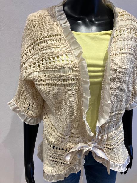 Dámsky béžový sveter krátky rukáv (46), george,xxl