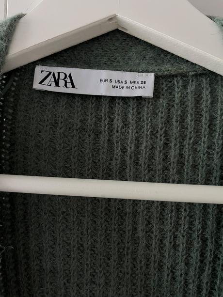 Zelený kardigan, zara,s