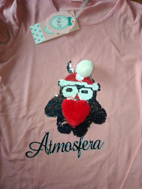 Tričká vianočné s flitrami, 128