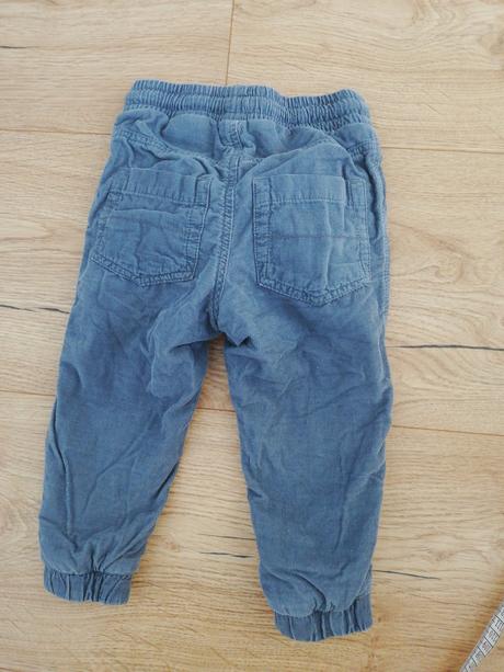 Zatepelné menčestrové nohavice, h&m,86