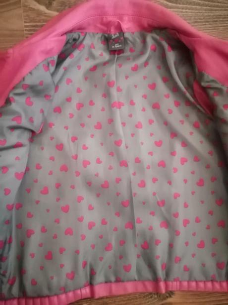 Ružová koženkova bunda 122, kiki&koko,122