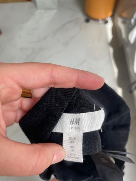 Ľanová sukňa h&m, h&m,m