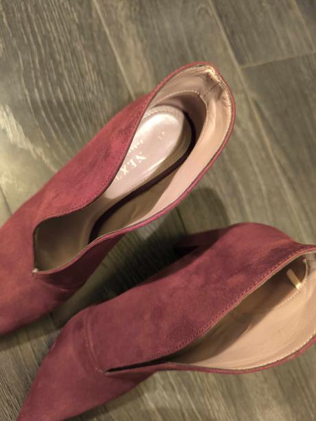 Next bordové semišové čižmičky veľ. 39, next,39