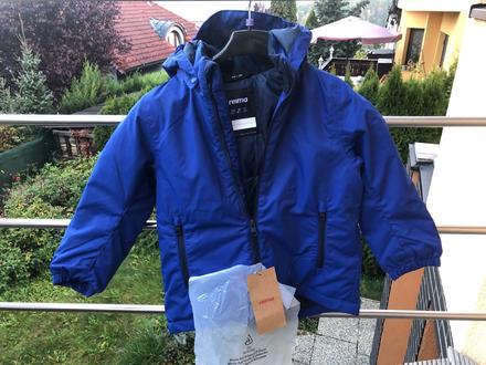 Predám modrú zimnú bundičku, reima,116