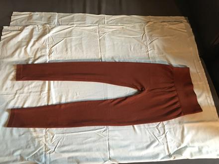Teplé legíny, tehlová farba, nenosené, xs
