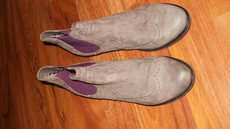 Kotníkové šedofialové čižmy, 40