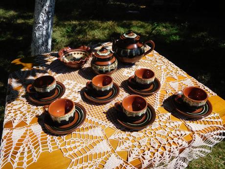 Bulharská keramika, sada kávičková,, 