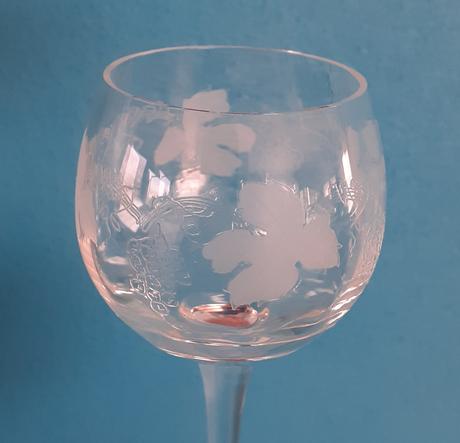 Krištáľové poháre na stopke s motívom viniča 6ks, 