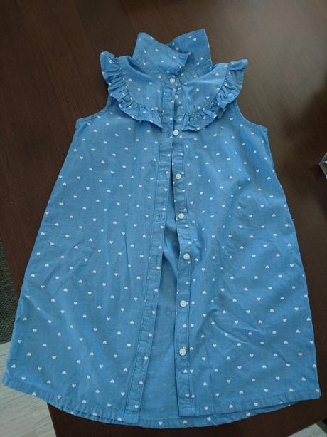 Riflove šaty, h&m,122